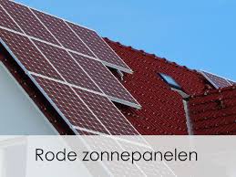 zonnepanelen rood