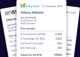 aanbieding zonnepanelen